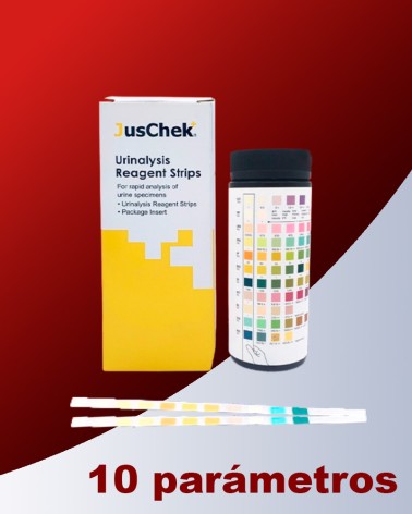 JusChek® Urianalysis Reagent Strips – 10 Parámetros